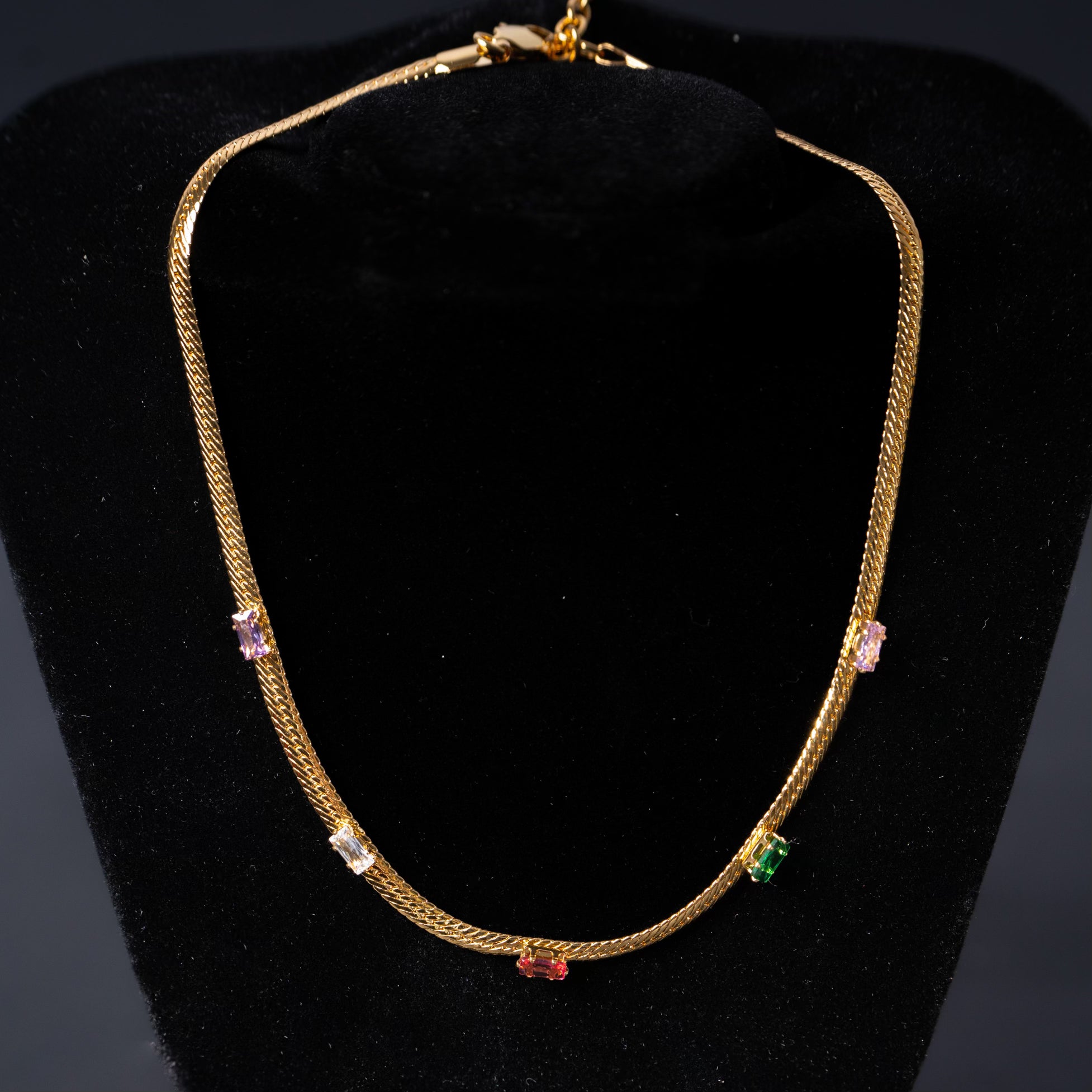 Snake Studded Choker Necklace